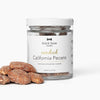 A jar of Black Bow Sweets candied California pecans